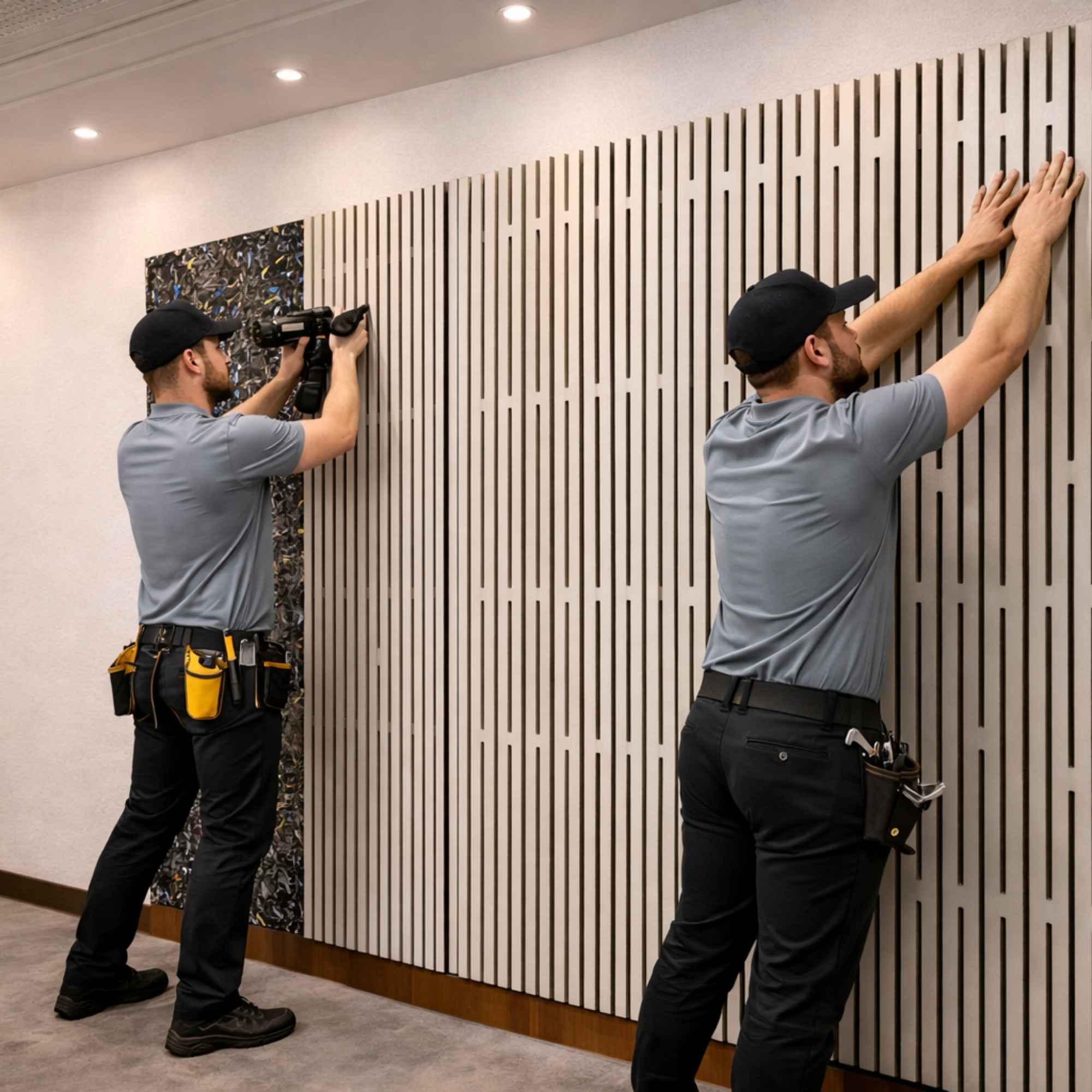 Wooden acoustic panels for hotels